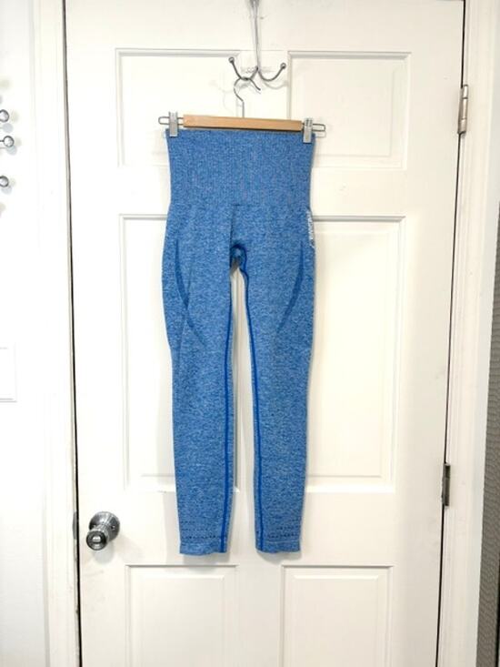 Gymshark Pants - Gymshark Vital Seamless Leggings Blue Heather Marl High Rise Yoga Pants Size S
